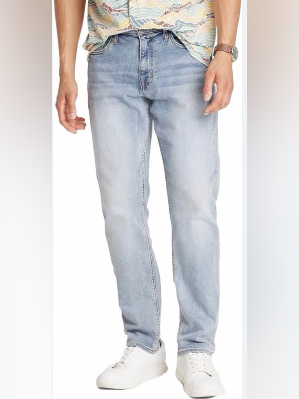 Goodfellow & Co Total Flex Light Wash Men’s Slim Straight Jeans Size 34x32